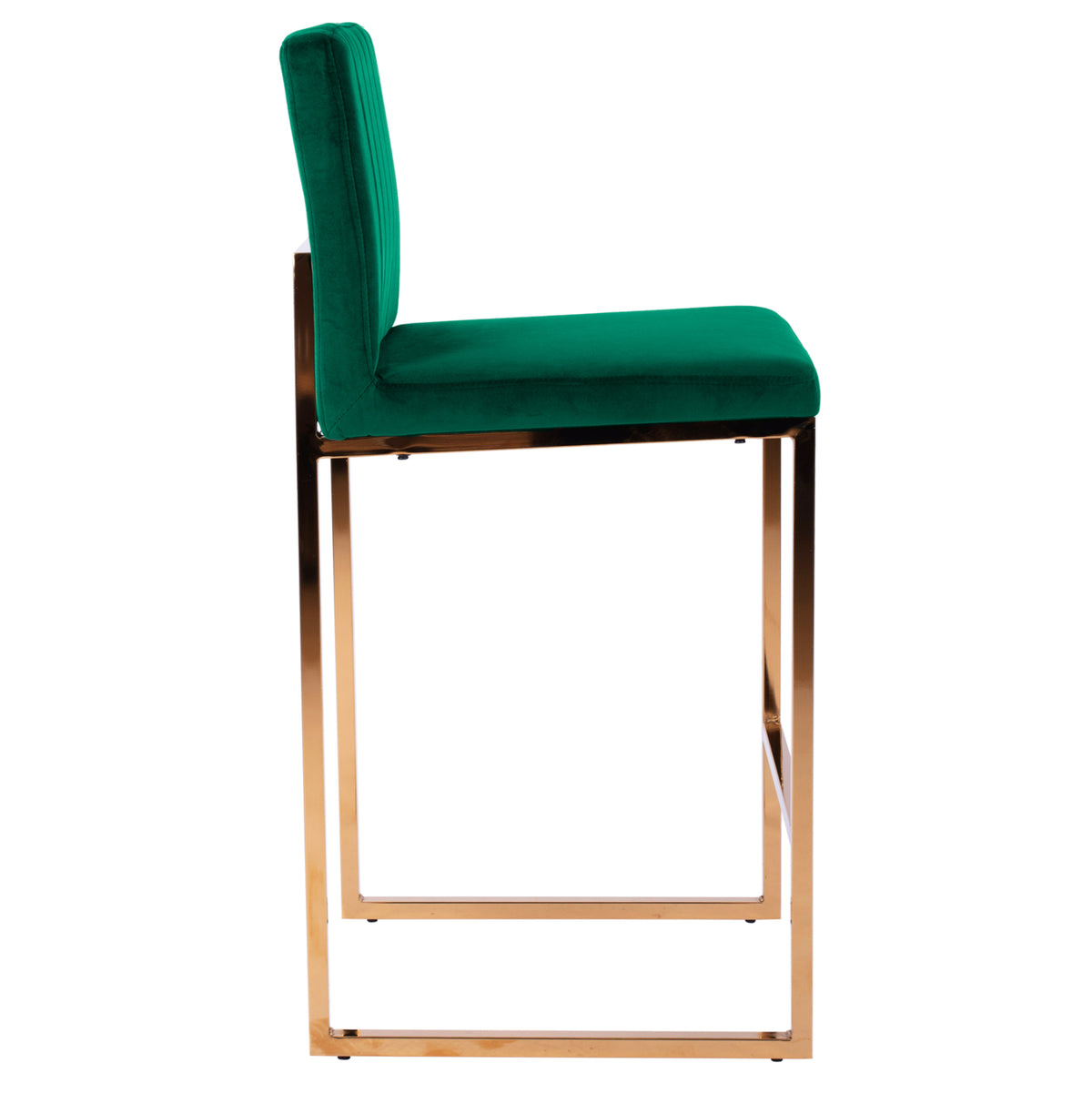 BAR STOOL PIPER VELVET CYPRESS & GOLDEN FRAME 40x49x96