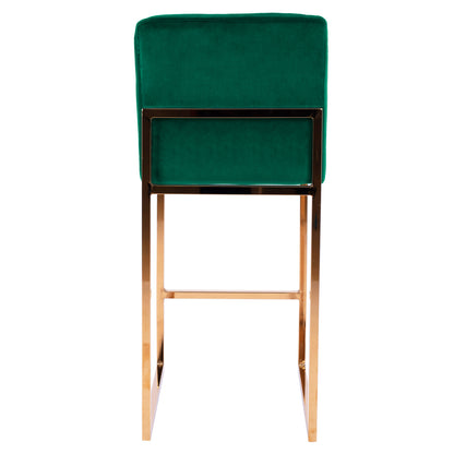 BAR STOOL PIPER VELVET CYPRESS & GOLDEN FRAME 40x49x96