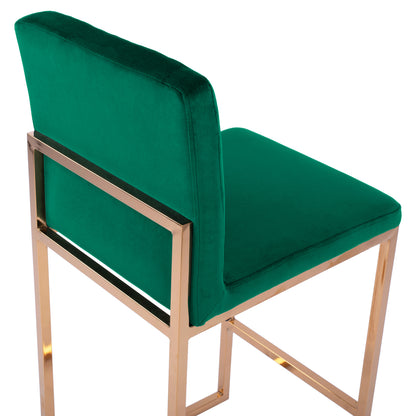 BAR STOOL PIPER VELVET CYPRESS & GOLDEN FRAME 40x49x96