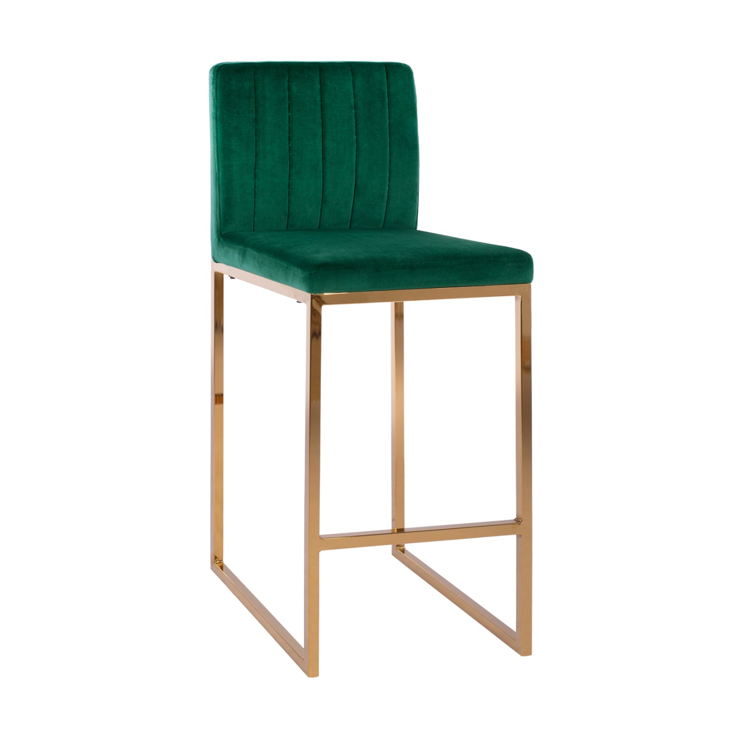 BAR STOOL PIPER VELVET CYPRESS & GOLDEN FRAME 40x49x96