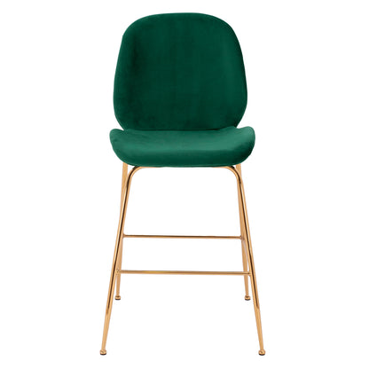 BAR STOOL NORA VELVET CYPRESS & GOLD METAL FRAME 52x61.5x103