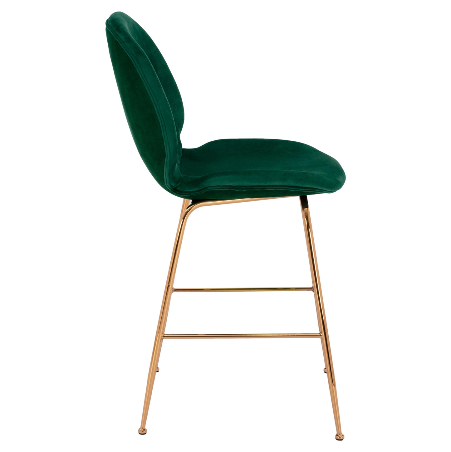 BAR STOOL NORA VELVET CYPRESS & GOLD METAL FRAME 52x61.5x103