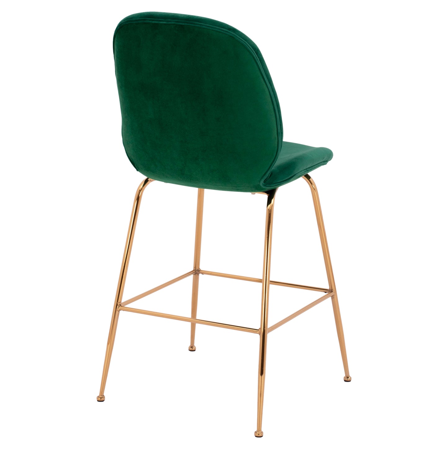BAR STOOL NORA VELVET CYPRESS & GOLD METAL FRAME 52x61.5x103