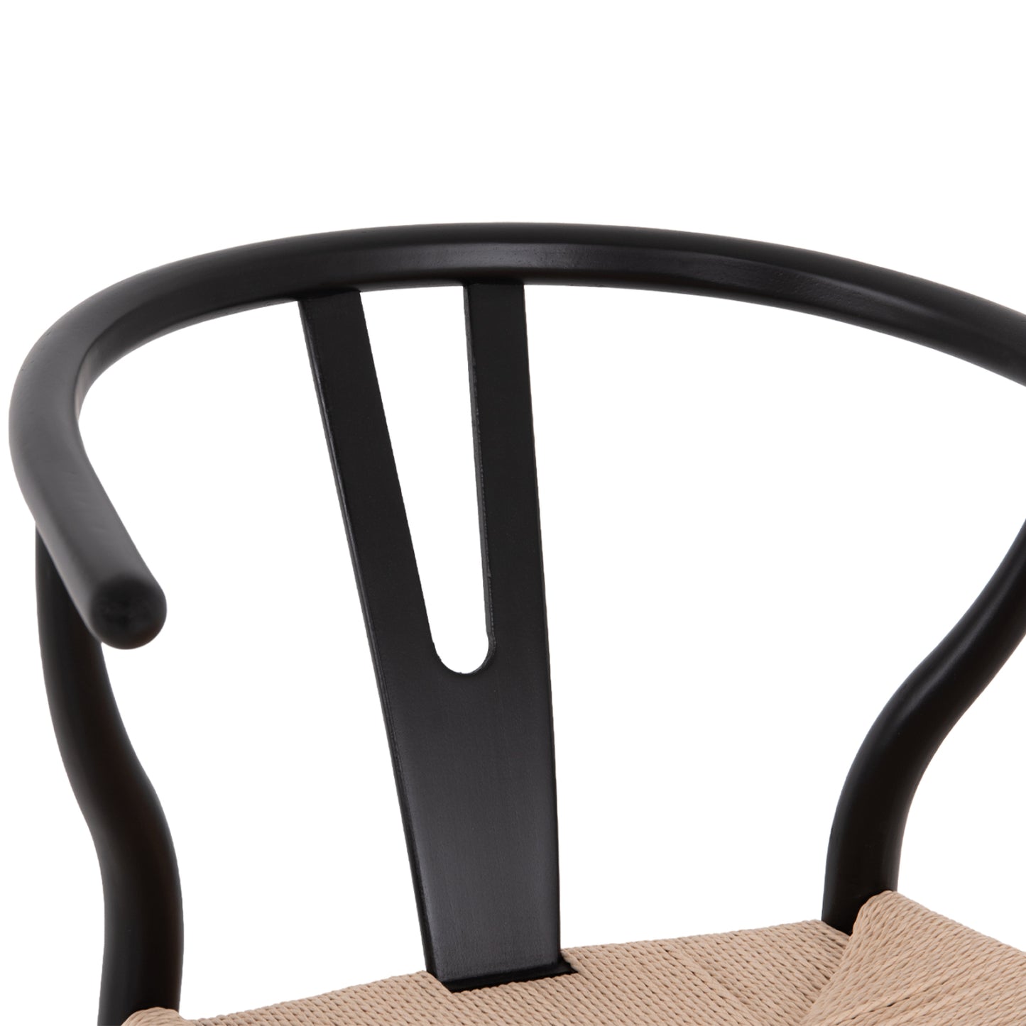 BAR STOOL BRAVE BEECH WOOD BLACK WHITE ROPE 48x53x100