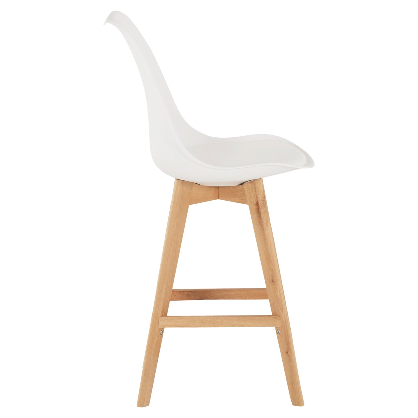 STOOL VEGAS MEDIUM HEIGHT WHITE NATURAL 47x58x100