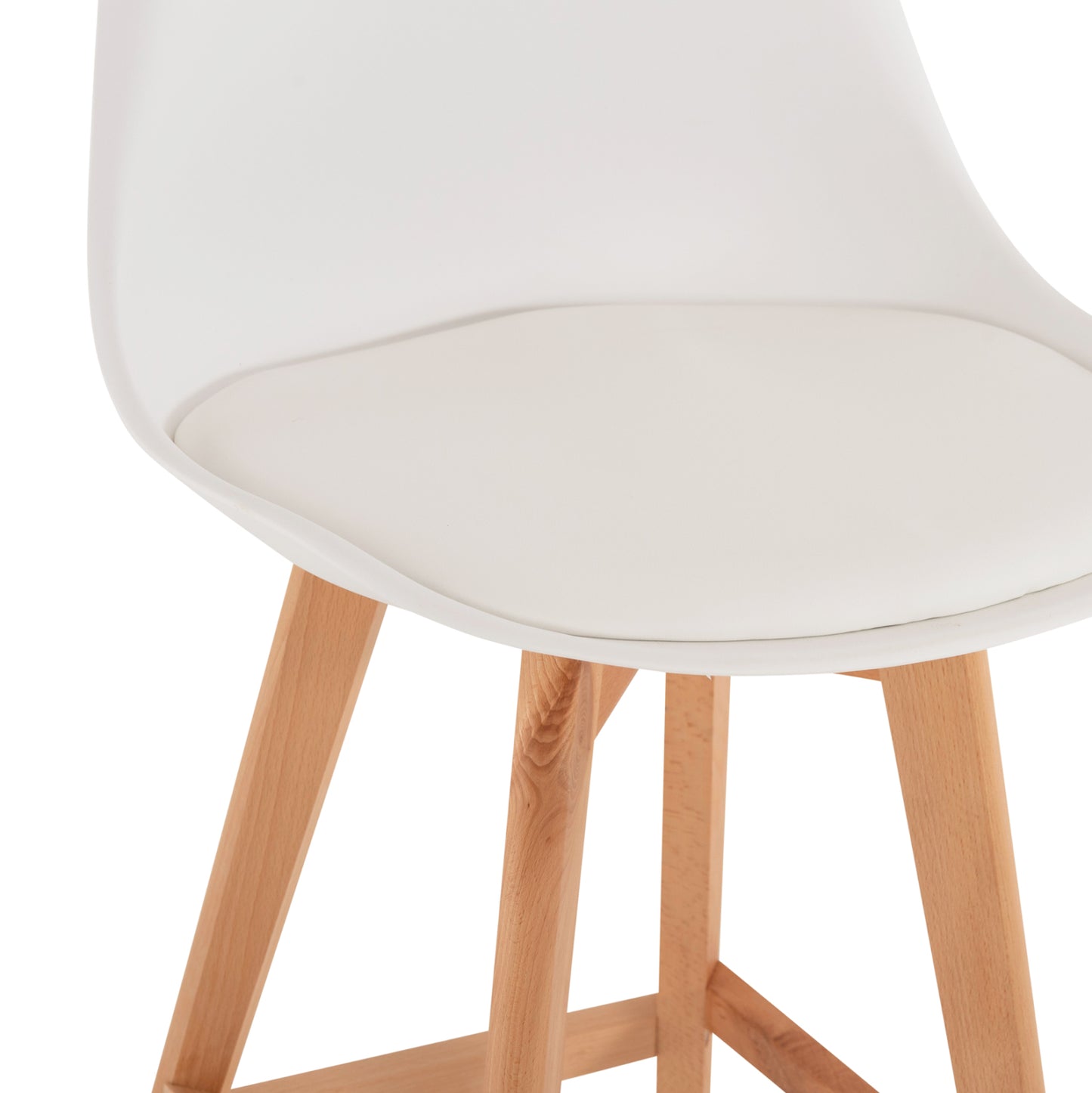 STOOL VEGAS MEDIUM HEIGHT WHITE NATURAL 47x58x100