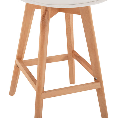 STOOL VEGAS MEDIUM HEIGHT WHITE NATURAL 47x58x100