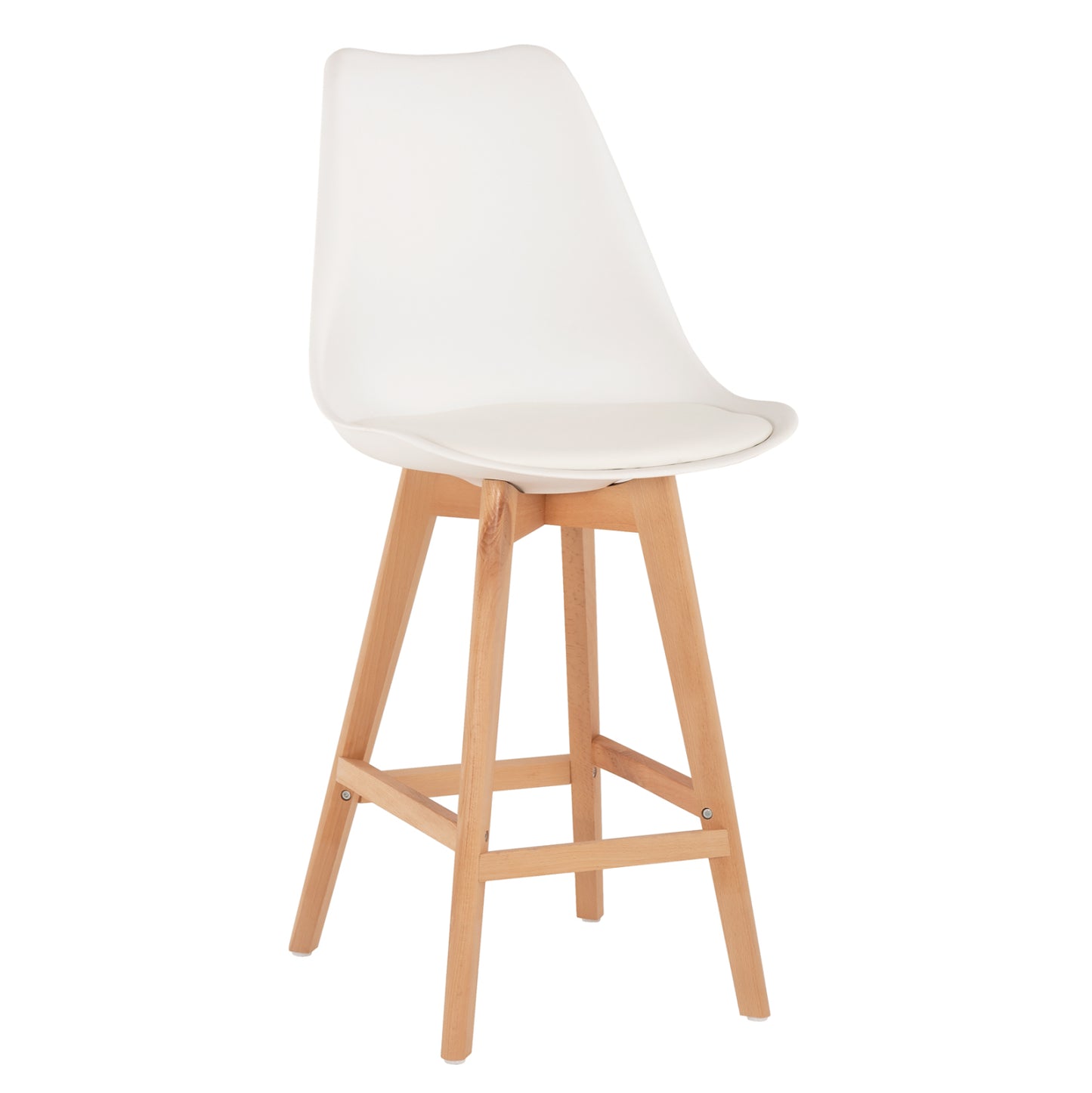 STOOL VEGAS MEDIUM HEIGHT WHITE NATURAL 47x58x100