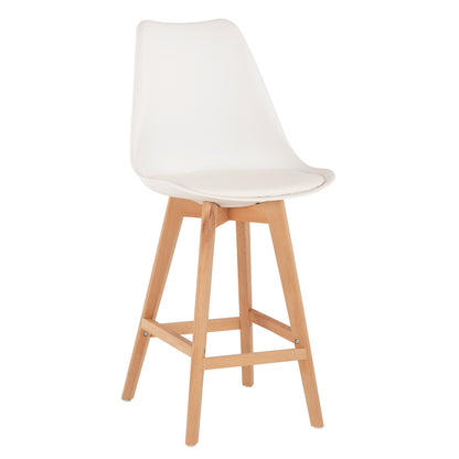 STOOL VEGAS MEDIUM HEIGHT WHITE NATURAL 47x58x100