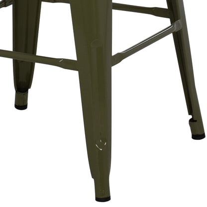 ΣΚΑΜΠΟ ΜΕΣΑΙΟΥ ΥΨΟΥΣ ΜΕΤΑΛΛΙΚΟ MELITA PRO DARK OLIVE GREEN 43x43x67
