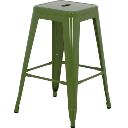 ΣΚΑΜΠΟ ΜΕΣΑΙΟΥ ΥΨΟΥΣ ΜΕΤΑΛΛΙΚΟ MELITA-PRO HM8573.53 ΣΕ LIGHT OLIVE GREEN 43x43x67Υεκ.