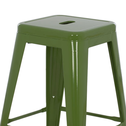 ΣΚΑΜΠΟ ΜΕΣΑΙΟΥ ΥΨΟΥΣ ΜΕΤΑΛΛΙΚΟ MELITA-PRO HM8573.53 ΣΕ LIGHT OLIVE GREEN 43x43x67Υεκ.