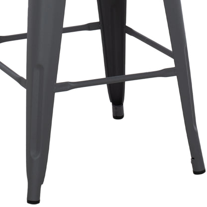ΣΚΑΜΠΟ ΜΕΣΑΙΟΥ ΥΨΟΥΣ ΜΕΤΑΛΛΙΚΟ MELITA PRO ΓΚΡΙ 43x43x67