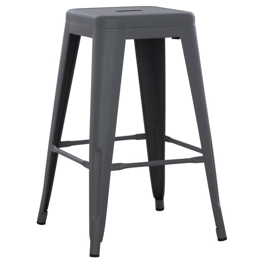 ΣΚΑΜΠΟ ΜΕΣΑΙΟΥ ΥΨΟΥΣ ΜΕΤΑΛΛΙΚΟ MELITA PRO ΓΚΡΙ 43x43x67