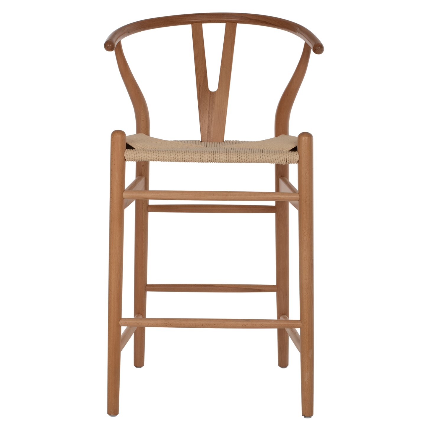 MID-HEIGHT STOOL BRAVE BEECH WITH FORKED BACK NATURAL 48x53x100