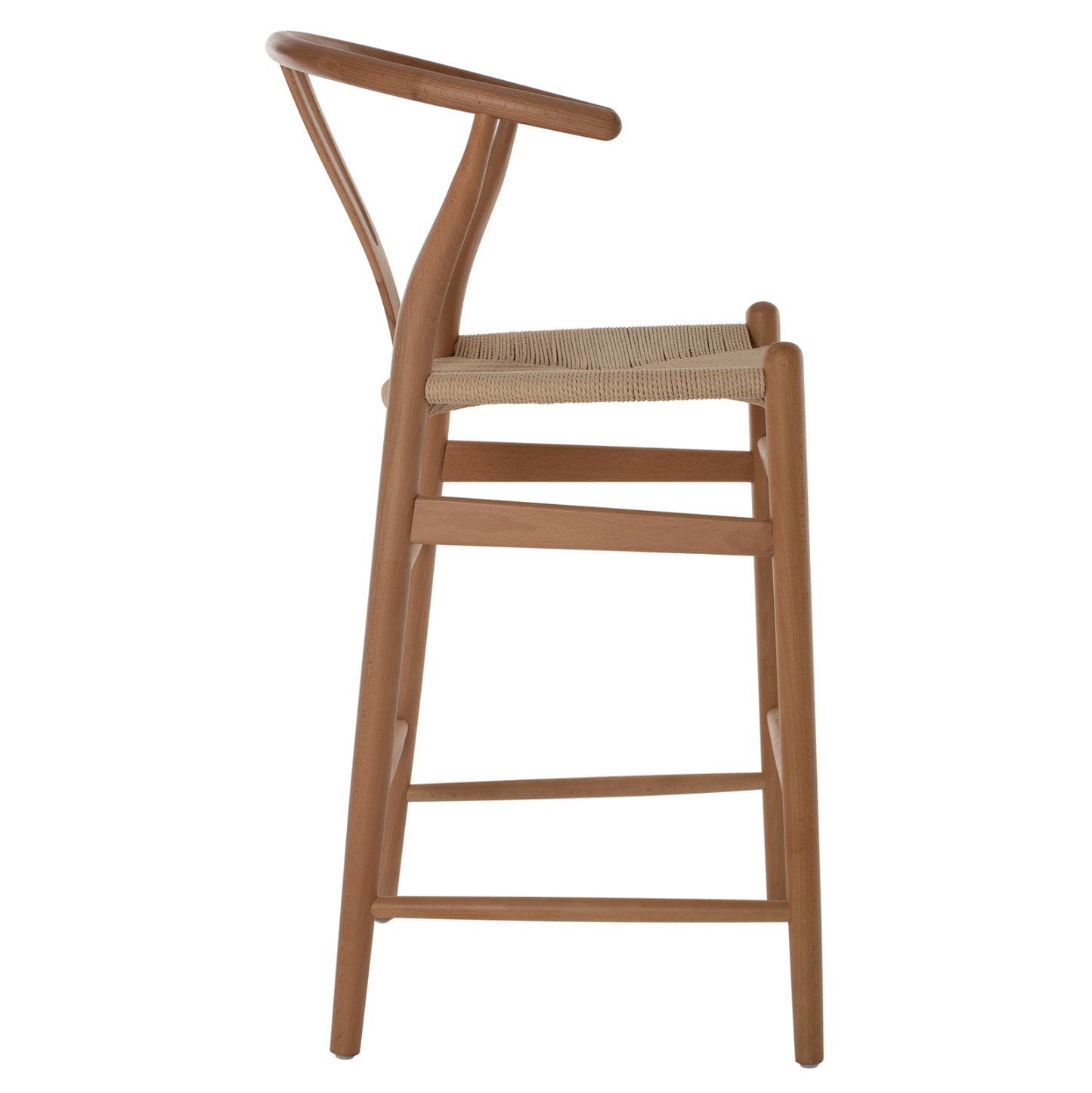 MID-HEIGHT STOOL BRAVE BEECH WITH FORKED BACK NATURAL 48x53x100