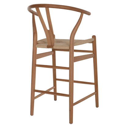 MID-HEIGHT STOOL BRAVE BEECH WITH FORKED BACK NATURAL 48x53x100