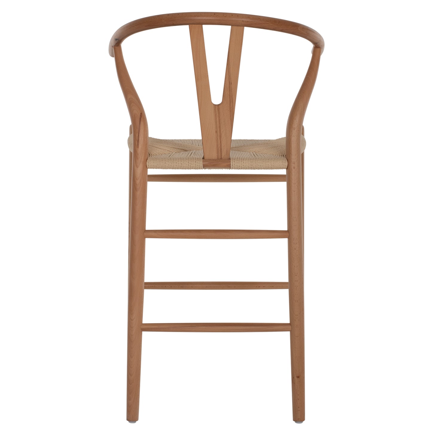 MID-HEIGHT STOOL BRAVE BEECH WITH FORKED BACK NATURAL 48x53x100
