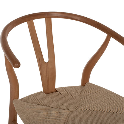 MID-HEIGHT STOOL BRAVE BEECH WITH FORKED BACK NATURAL 48x53x100