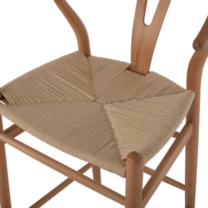 MID-HEIGHT STOOL BRAVE BEECH WITH FORKED BACK NATURAL 48x53x100