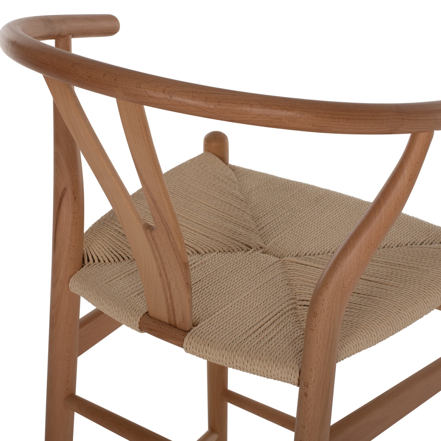 MID-HEIGHT STOOL BRAVE BEECH WITH FORKED BACK NATURAL 48x53x100