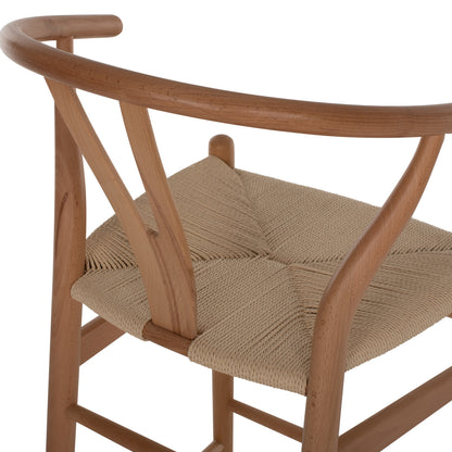 MID-HEIGHT STOOL BRAVE BEECH WITH FORKED BACK NATURAL 48x53x100