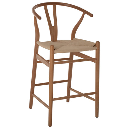 MID-HEIGHT STOOL BRAVE BEECH WITH FORKED BACK NATURAL 48x53x100