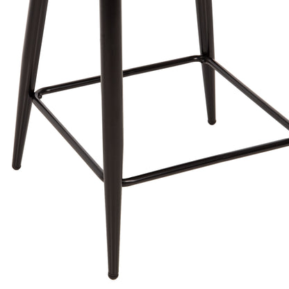MID-HEIGHT STOOL SARKY BOUCLÉ FABRIC GREEN METAL LEGS 55x62x105