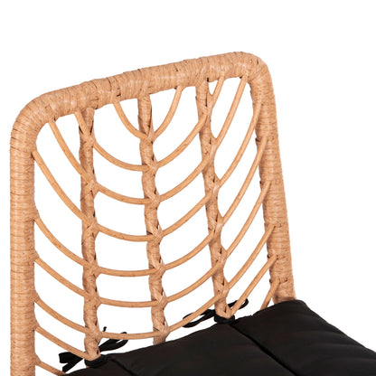 ΣΚΑΜΠΟ ΜΕΣ. ΥΨΟΥΣ GERALD ΜΕΤΑΛΛΟ & ΜΑΞΙΛΑΡΙ ΜΑΥΡΟ-WICKER ΜΠΕΖ 47x47x101