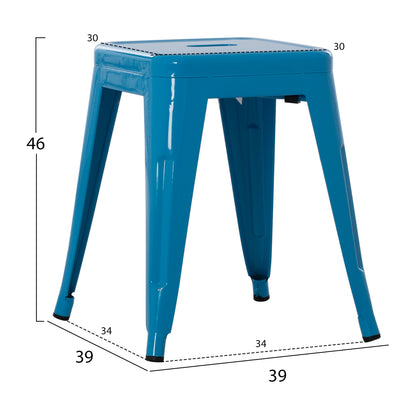ΣΚΑΜΠΟ ΜΕΤΑΛΛΙΚΟ MELITA ΣΕ ΜΠΛΕ ΧΡΩΜΑ 37x37x45