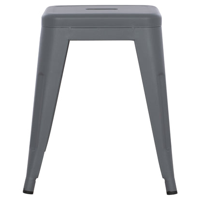 ΣΚΑΜΠΟ ΜΕΤΑΛΛΙΚΟ MELITA ΣΕ ΓΚΡΙ ΜΑΤ ΧΡΩΜΑ 37x37x45