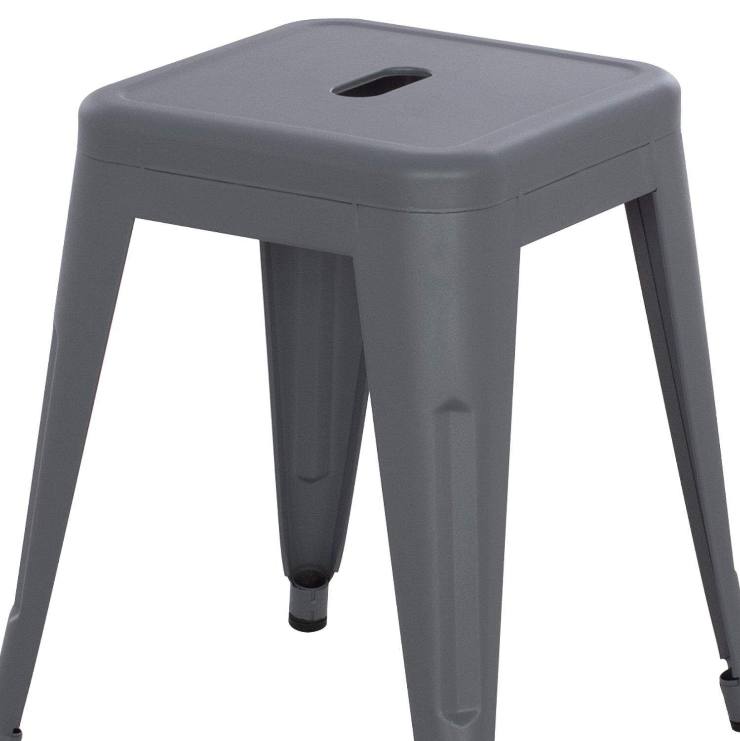 ΣΚΑΜΠΟ ΜΕΤΑΛΛΙΚΟ MELITA ΣΕ ΓΚΡΙ ΜΑΤ ΧΡΩΜΑ 37x37x45