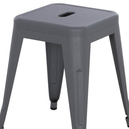 ΣΚΑΜΠΟ ΜΕΤΑΛΛΙΚΟ MELITA ΣΕ ΓΚΡΙ ΜΑΤ ΧΡΩΜΑ 37x37x45