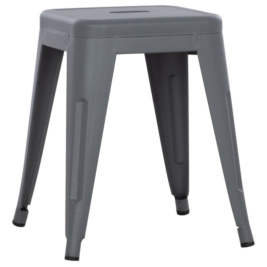 ΣΚΑΜΠΟ ΜΕΤΑΛΛΙΚΟ MELITA ΣΕ ΓΚΡΙ ΜΑΤ ΧΡΩΜΑ 37x37x45
