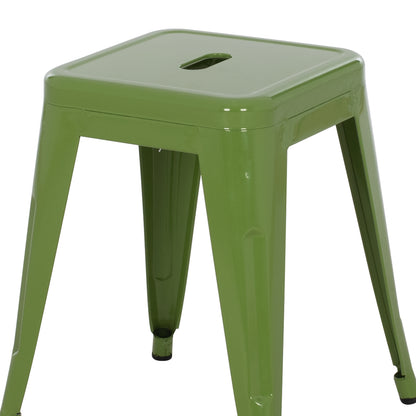 ΣΚΑΜΠΟ ΜΕΤΑΛΛΙΚΟ MELITA ΣΕ LIGHT OLIVE GREEN ΧΡΩΜΑ 37x37x45
