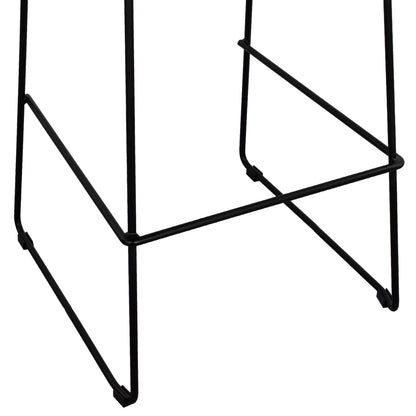 ALLEGRA METAL STOOL WITH WICKER IN BEIGE SHADE 48x53x100