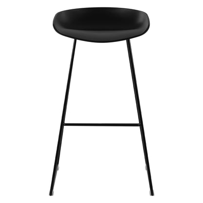 STOOL METAL NAILA WITH PP SEAT BLACK 47x47x83