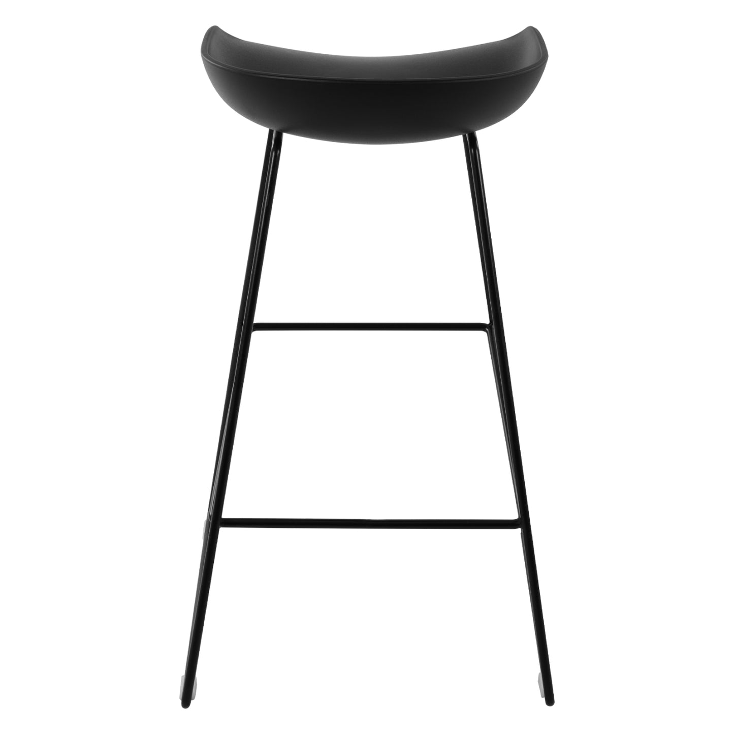 STOOL METAL NAILA WITH PP SEAT BLACK 47x47x83