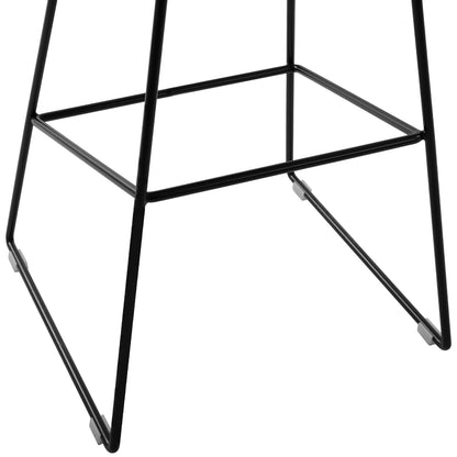 STOOL METAL NAILA WITH PP SEAT BLACK 47x47x83