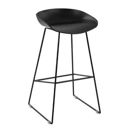 STOOL METAL NAILA WITH PP SEAT BLACK 47x47x83