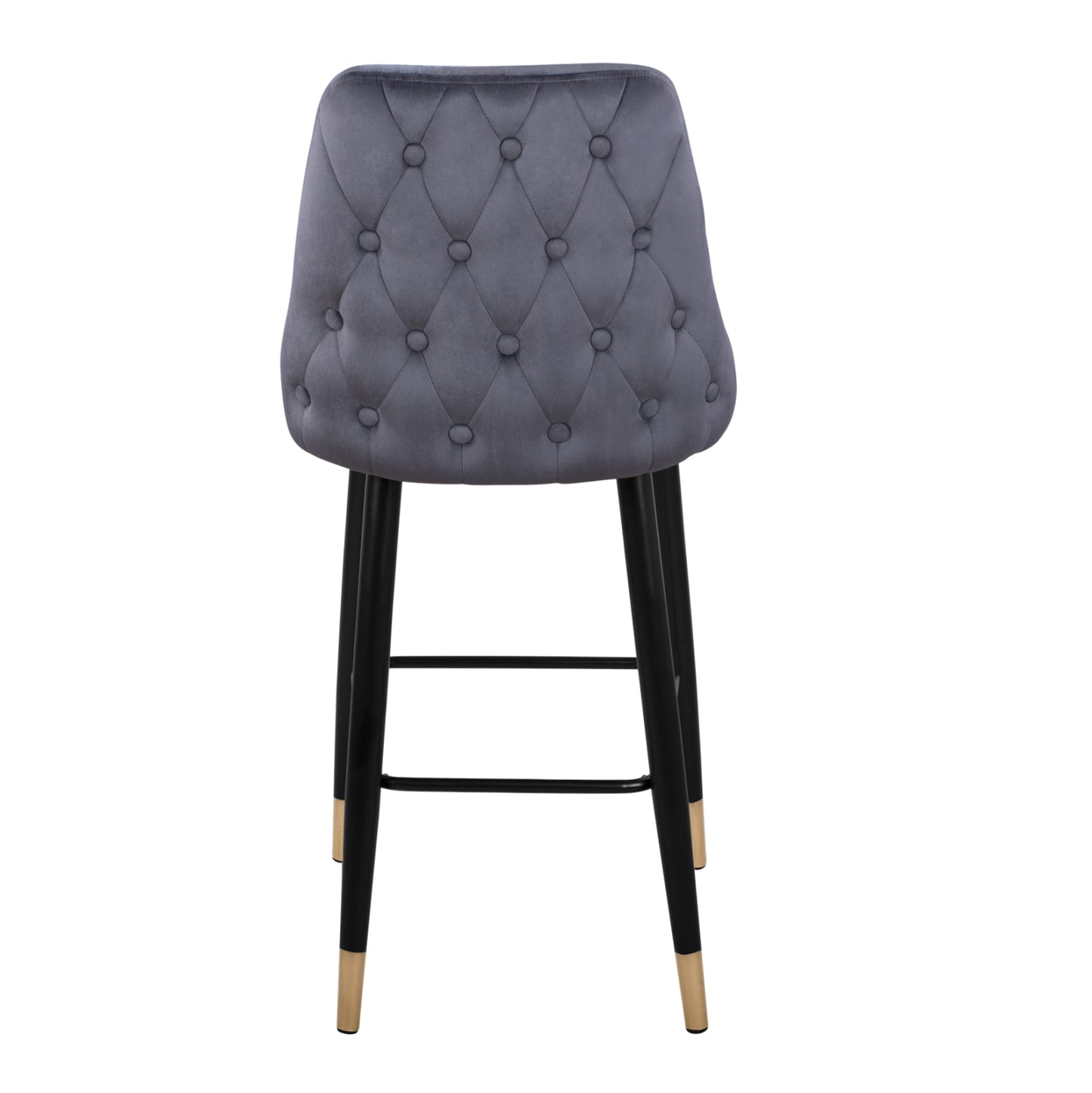 BAR STOOL SERENITY GREY VELVET WITH METAL FRAME 51x57x110