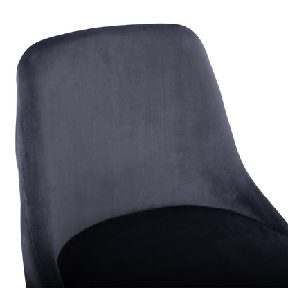 BAR STOOL SERENITY GREY VELVET WITH METAL FRAME 51x57x110