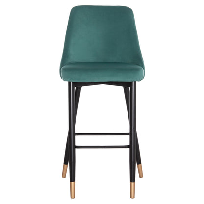 BAR STOOL SERENITY VELVET CYPRESS WITH METAL FRAME 51x57x110