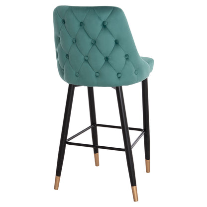 BAR STOOL SERENITY VELVET CYPRESS WITH METAL FRAME 51x57x110