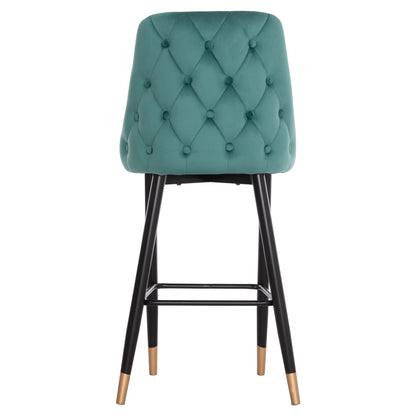 BAR STOOL SERENITY VELVET CYPRESS WITH METAL FRAME 51x57x110