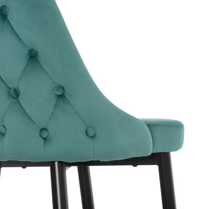 BAR STOOL SERENITY VELVET CYPRESS WITH METAL FRAME 51x57x110