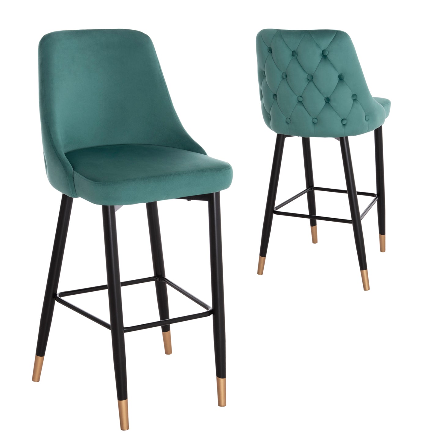 BAR STOOL SERENITY VELVET CYPRESS WITH METAL FRAME 51x57x110