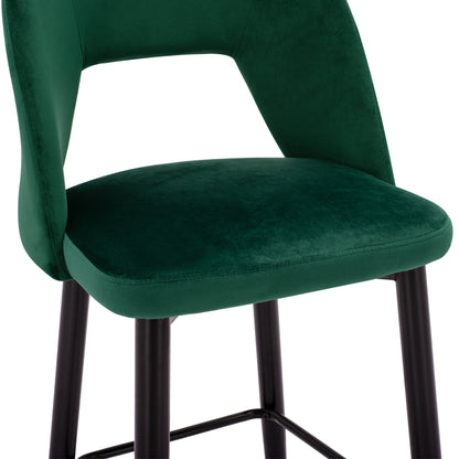 HARPER BAR STOOL CYPRESS VELVET WITH METAL FRAME 50x51x111