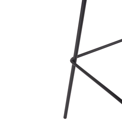 ΣΚΑΜΠΟ ΜΠΑΡ VINCENT HM8579.23 ΚΑΦΕ ΥΦΑΣΜΑ-ΜΑΥΡΟΣ ΜΕΤΑΛΛΙΚΟΣ ΣΚΕΛΕΤΟΣ 47x46x104Υεκ.