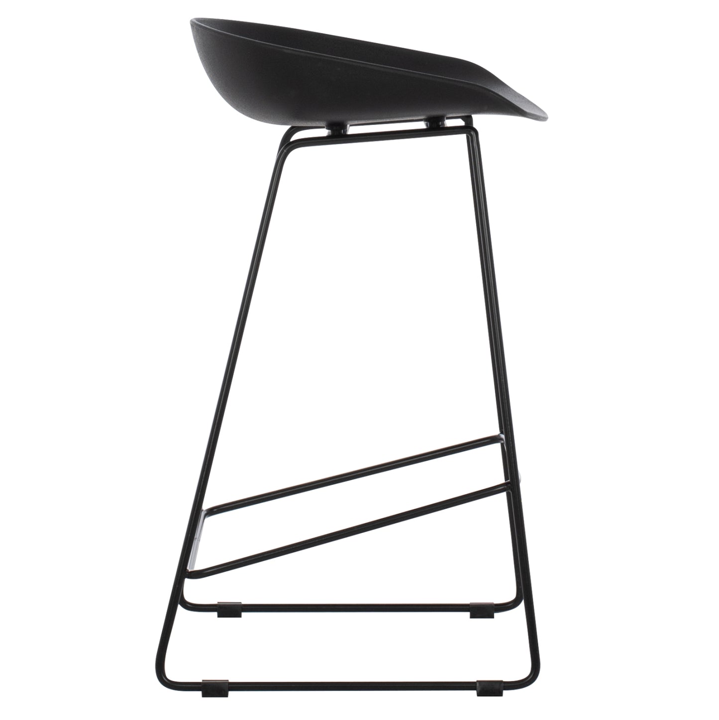 NAILA BAR STOOL BLACK MEDIUM HEIGHT 44x44x74